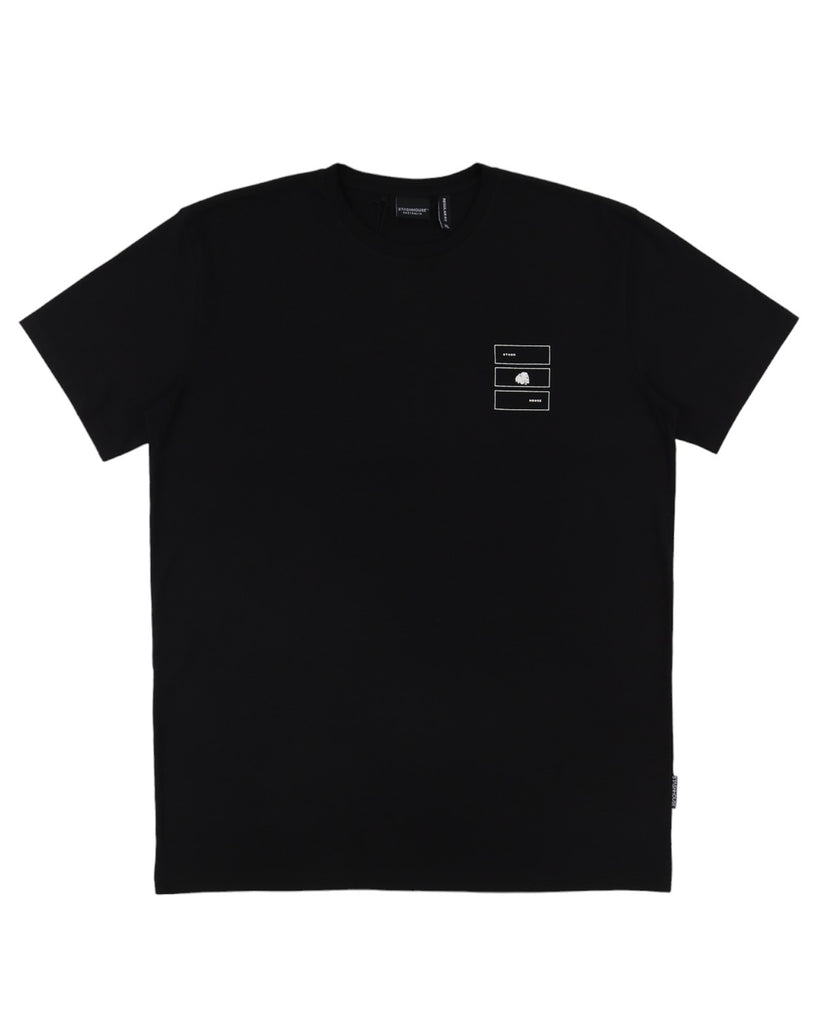 "TRIO" BLACK REGULAR TEE