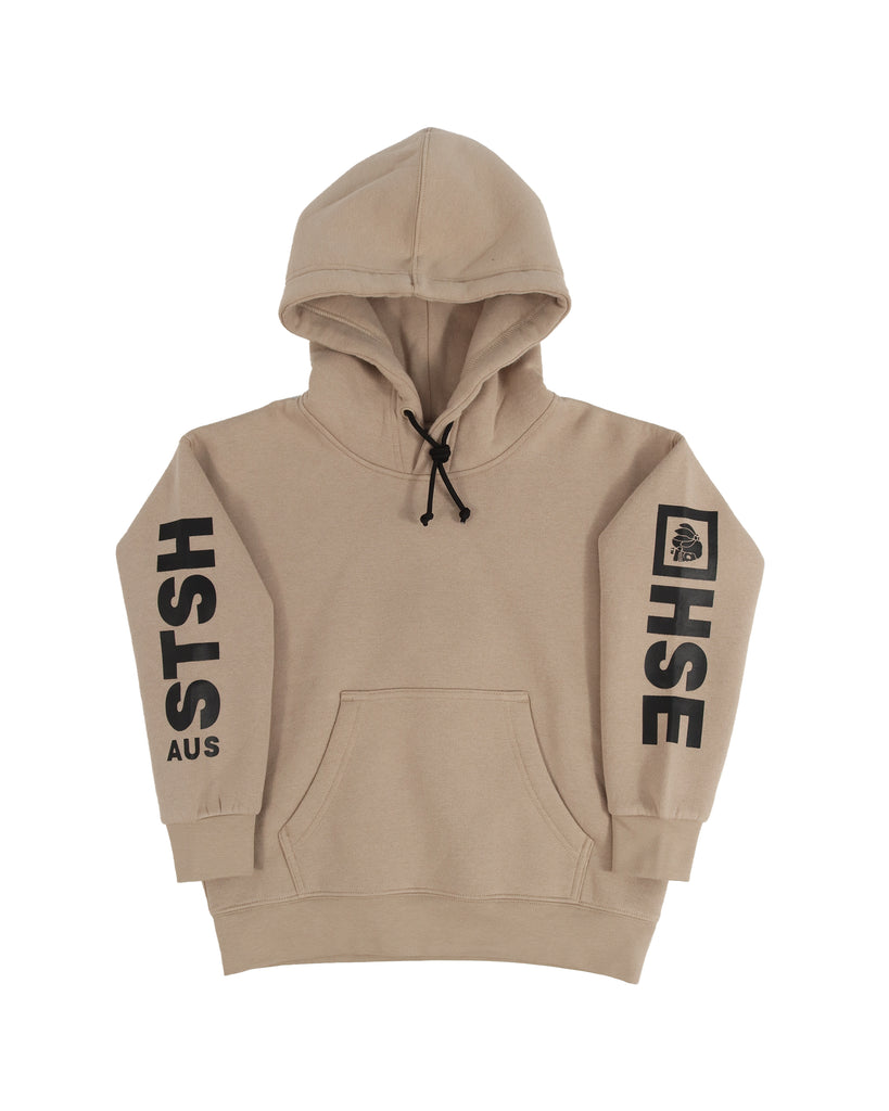 "TITLE" TAUPE TODDLER PULL OVER HOOD