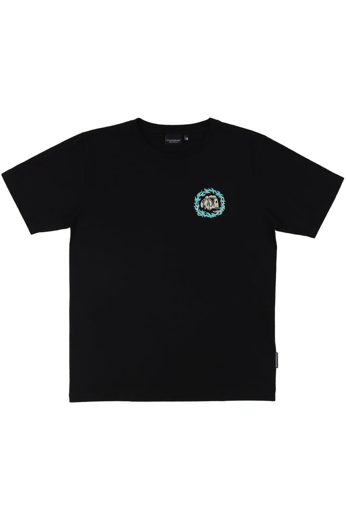 "FLARE" BLACK YOUTH TEE