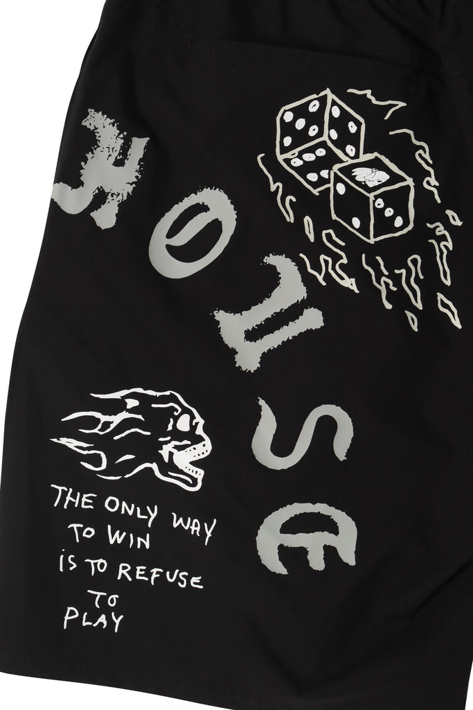 "ANTI CLUB" BLACK LIFESTYLE SHORTS