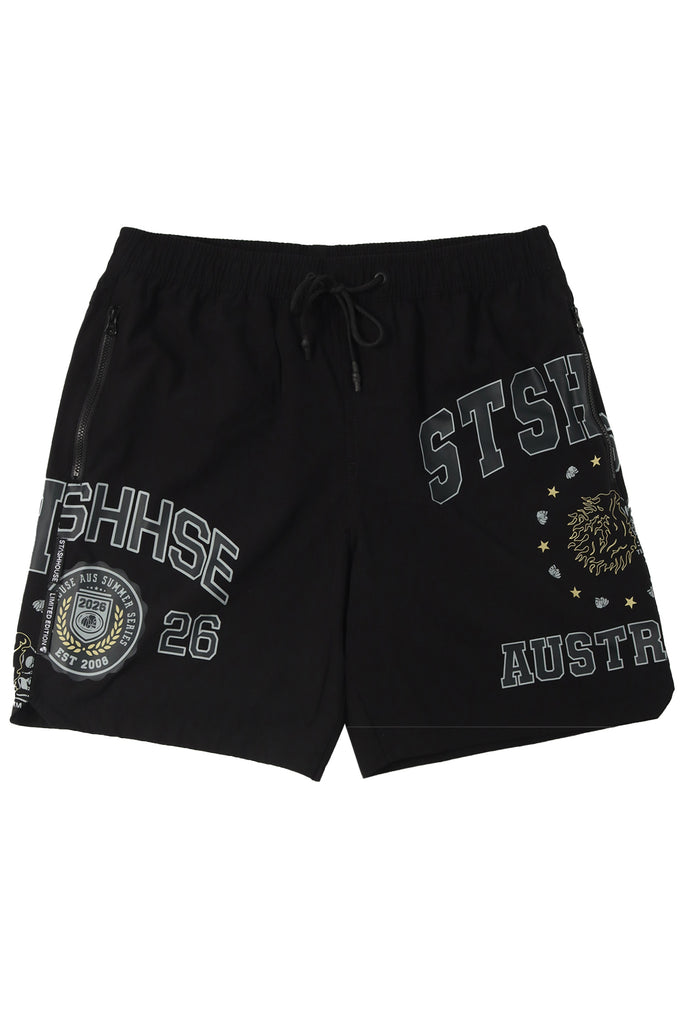 "ARCHIVE" BLACK LIFESTYLE SHORTS