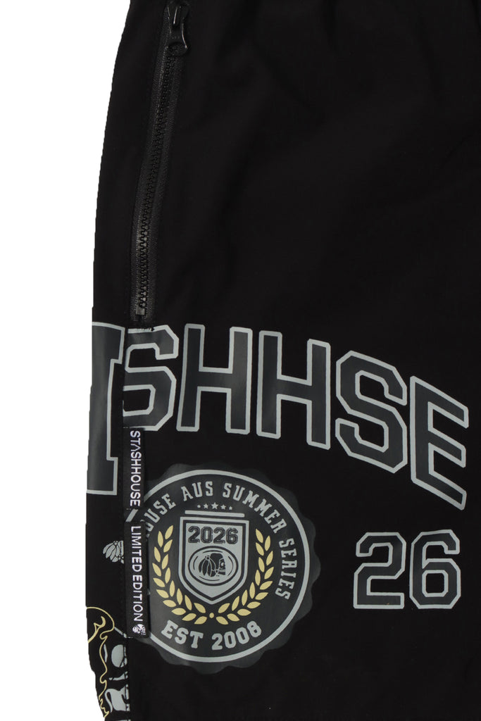 "ARCHIVE" BLACK LIFESTYLE SHORTS