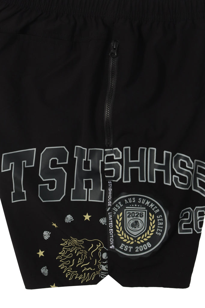 "ARCHIVE" BLACK LIFESTYLE SHORTS