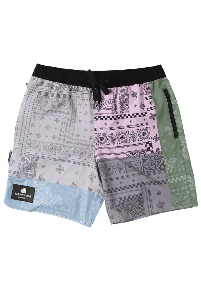 "PANEL" BANDANA LIFESTYLE SHORTS