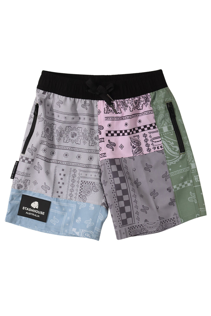 "BANDANA" PANEL YOUTH LIFESTYLE SHORTS