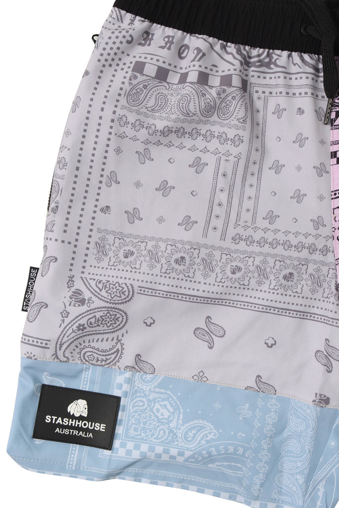 "PANEL" BANDANA LIFESTYLE SHORTS