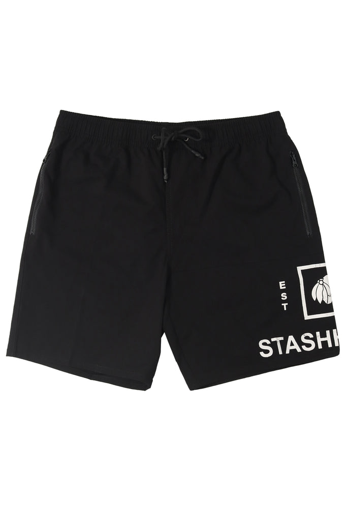 "BOXED" BLACK LIFESTYLE SHORTS