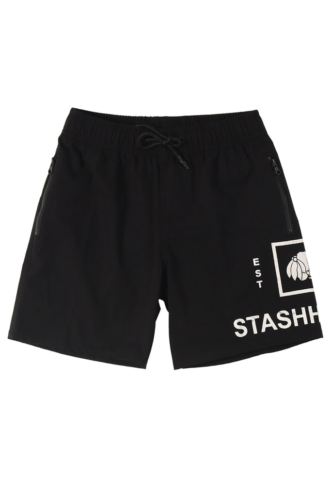 "BOXED" BLACK TODDLER LIFESTYLE SHORTS