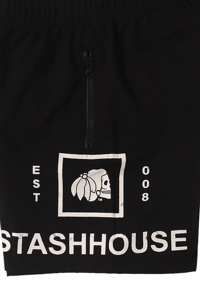 "BOXED" BLACK TODDLER LIFESTYLE SHORTS