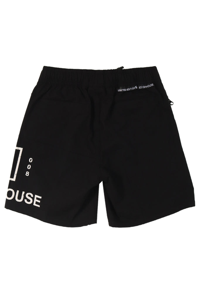 "BOXED" BLACK TODDLER LIFESTYLE SHORTS