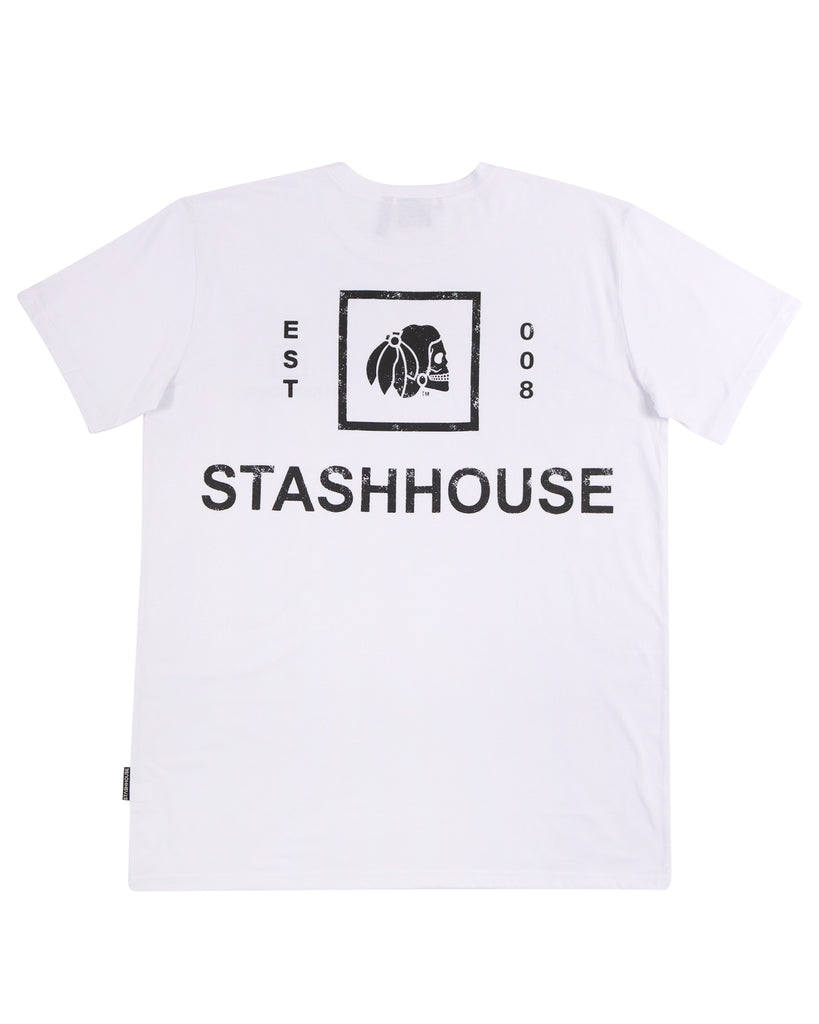 "BOXED" WHITE REGULAR TEE