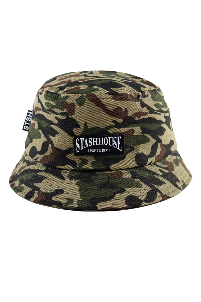 "SPORTS DEPT" CAMO BUCKET HAT - YOUTH SIZE