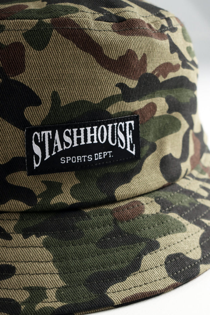 "SPORTS DEPT" CAMO BUCKET HAT - YOUTH SIZE
