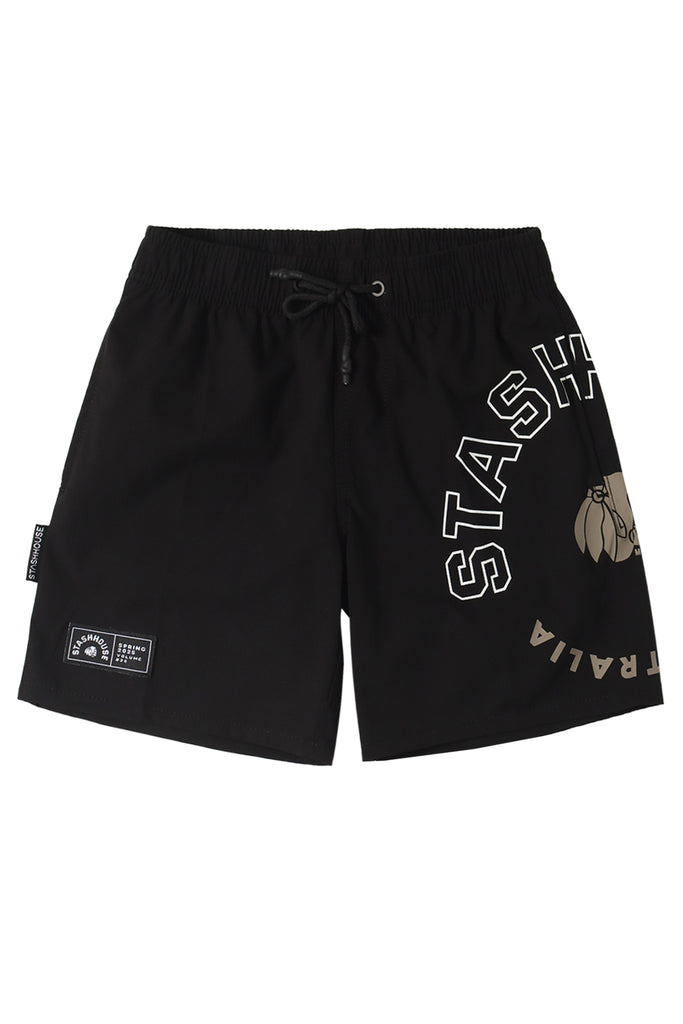 "CENTRIC" BLACK YOUTH LIFESTYLE SHORTS