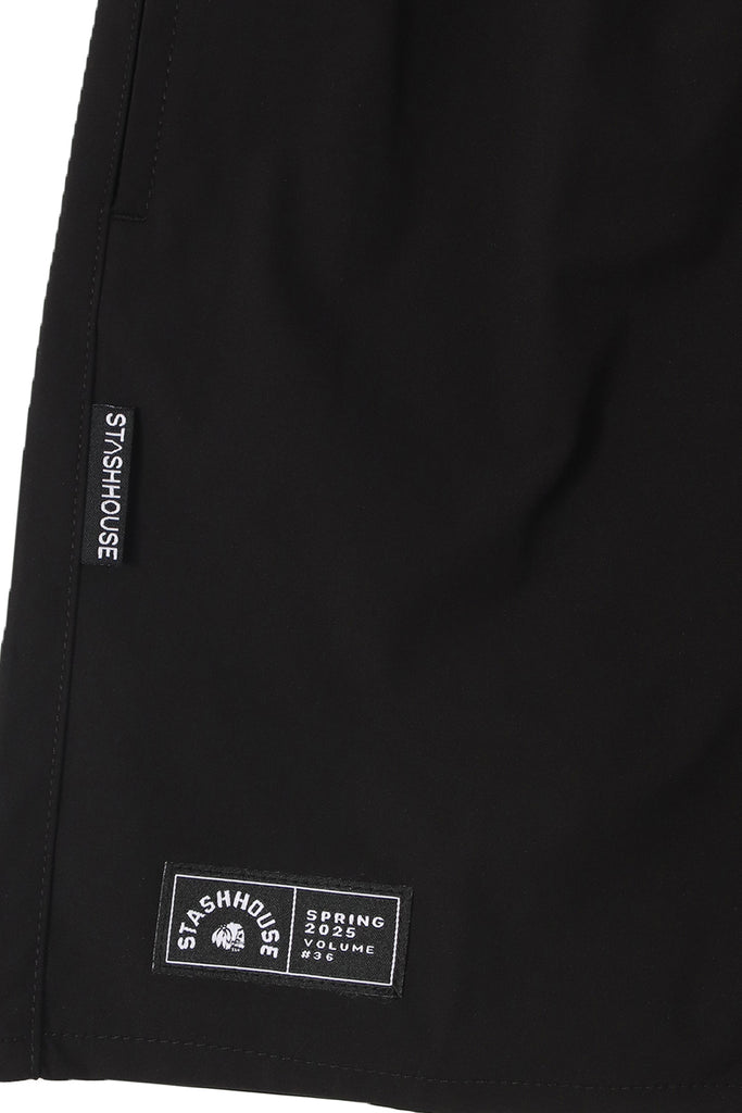 "CENTRIC" BLACK LIFESTYLE SHORTS