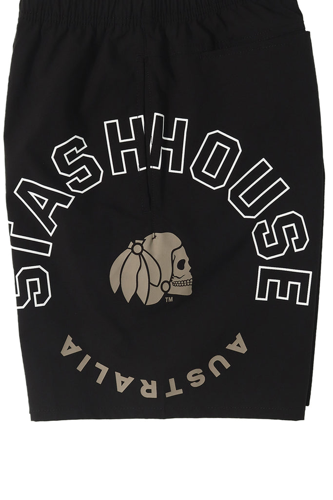 "CENTRIC" BLACK LIFESTYLE SHORTS