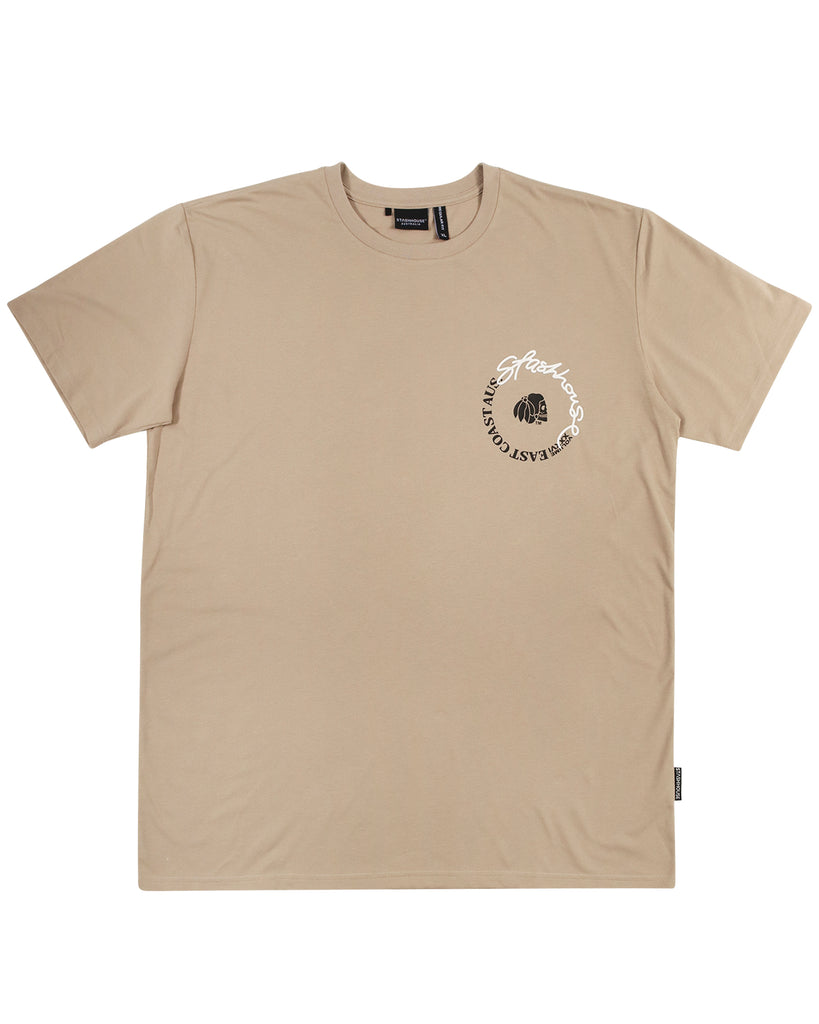 "CENTRIC" TAUPE REGULAR TEE