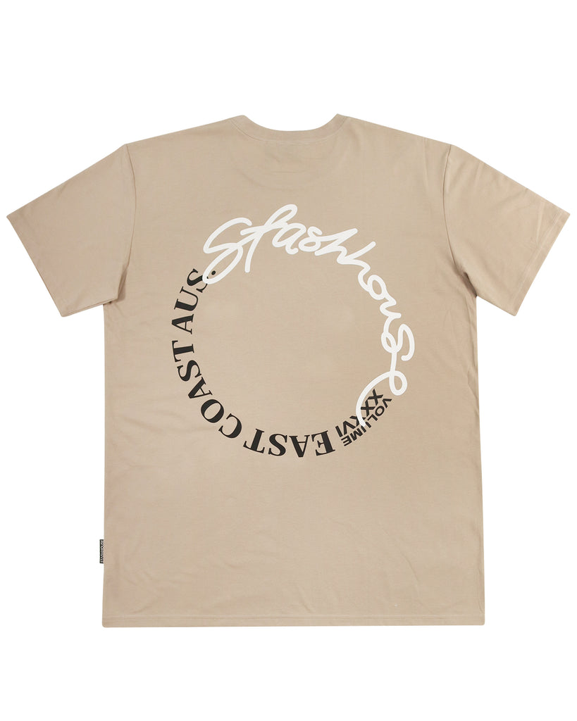 "CENTRIC" TAUPE REGULAR TEE