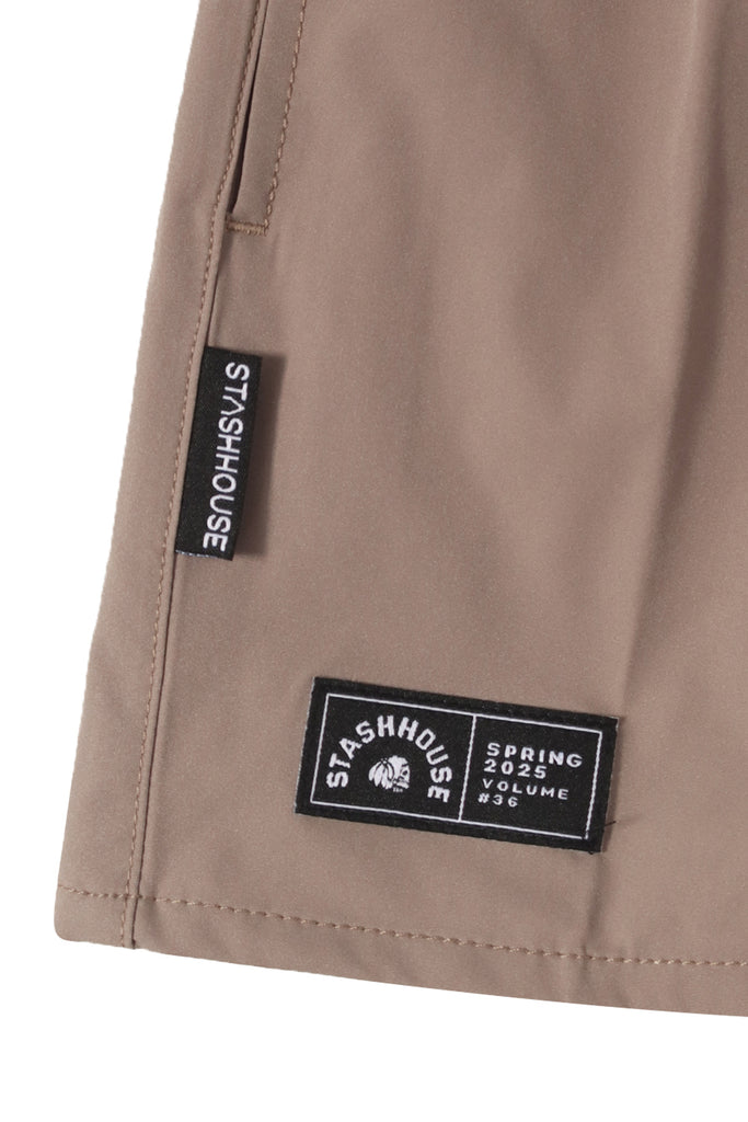 "CENTRIC" TAUPE YOUTH LIFESTYLE SHORTS