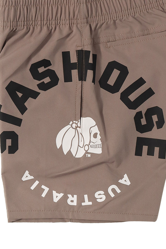 "CENTRIC" TAUPE YOUTH LIFESTYLE SHORTS