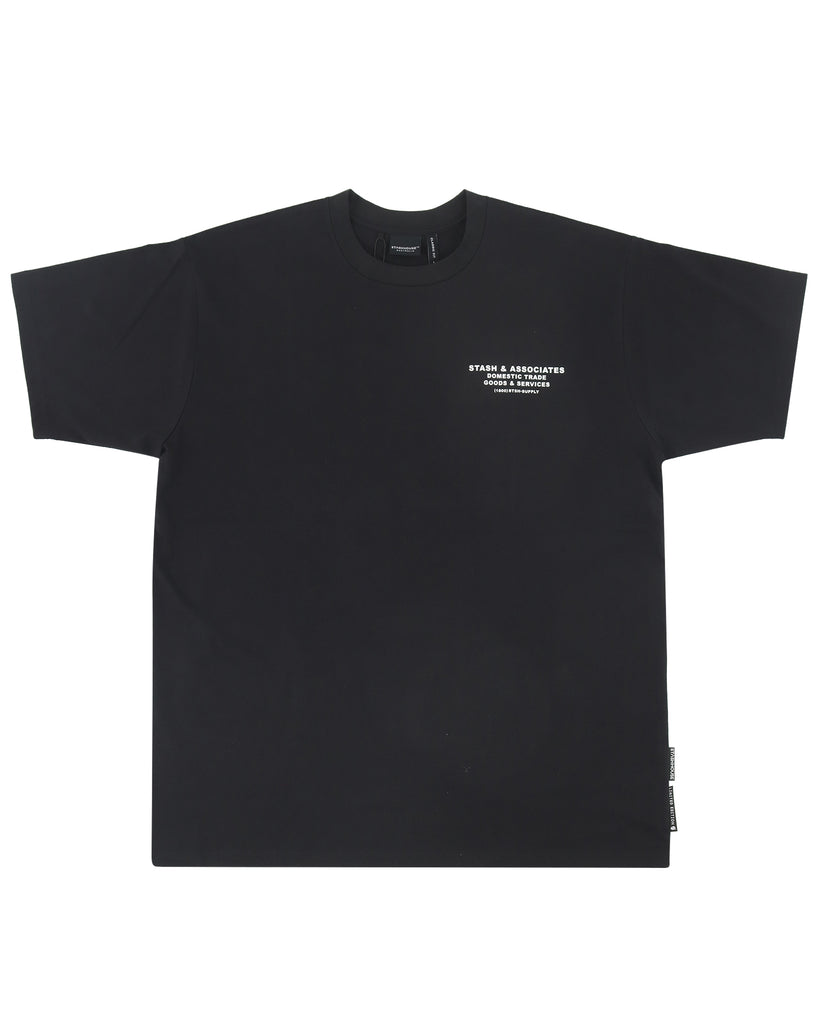 "ASSOCIATES" BLACK CLASSIC FIT TEE
