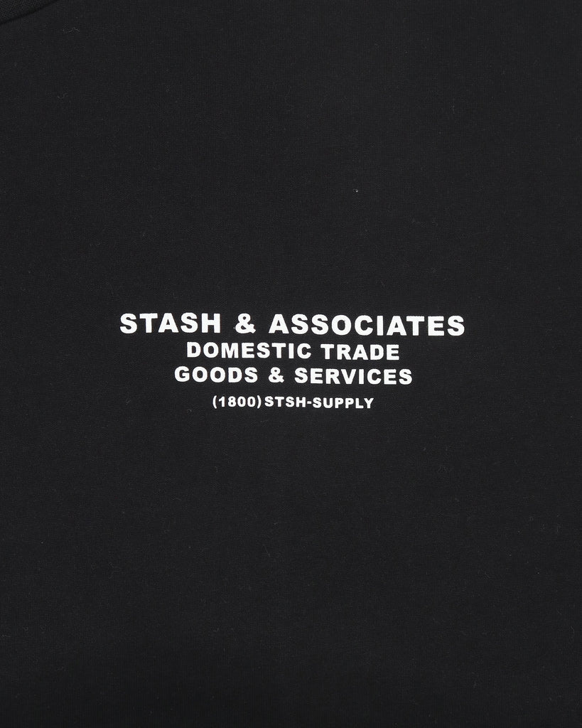 "ASSOCIATES" BLACK CLASSIC FIT TEE