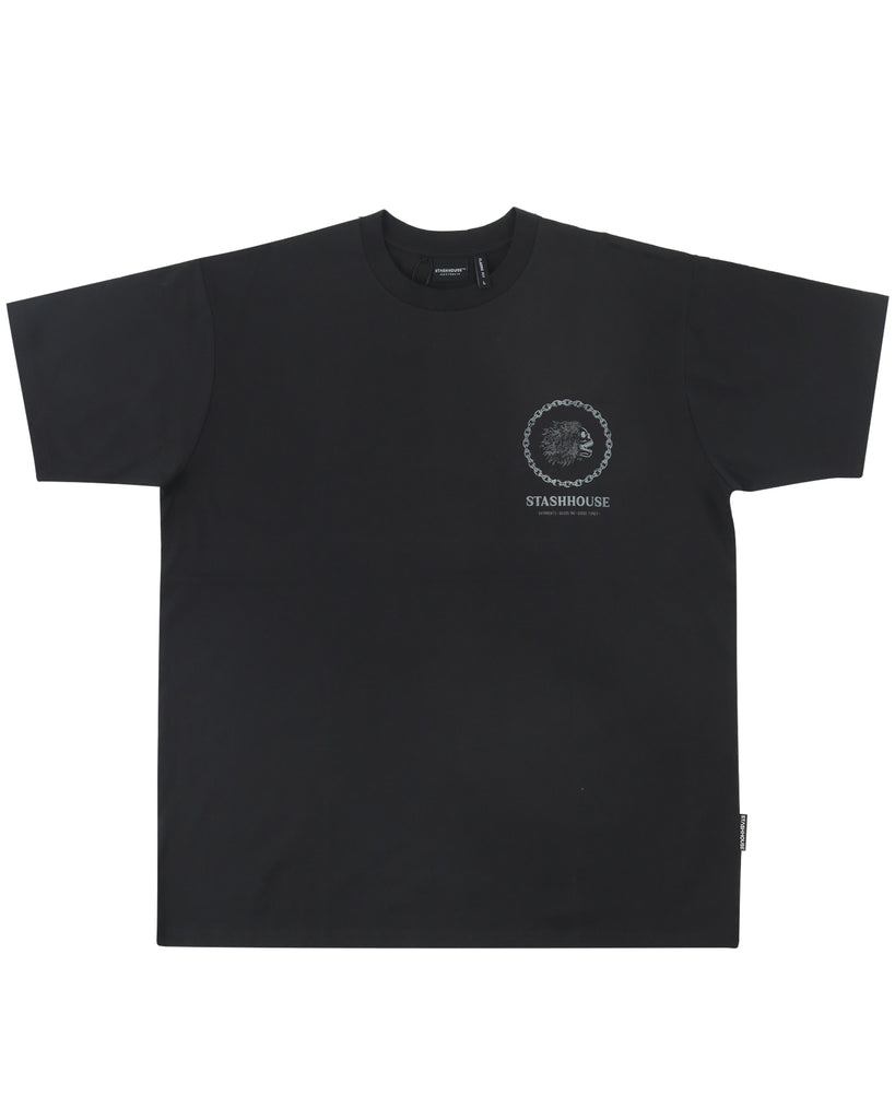 "GASOLINE" BLACK CLASSIC FIT TEE