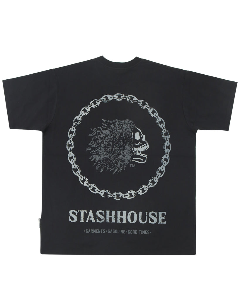 "GASOLINE" BLACK CLASSIC FIT TEE