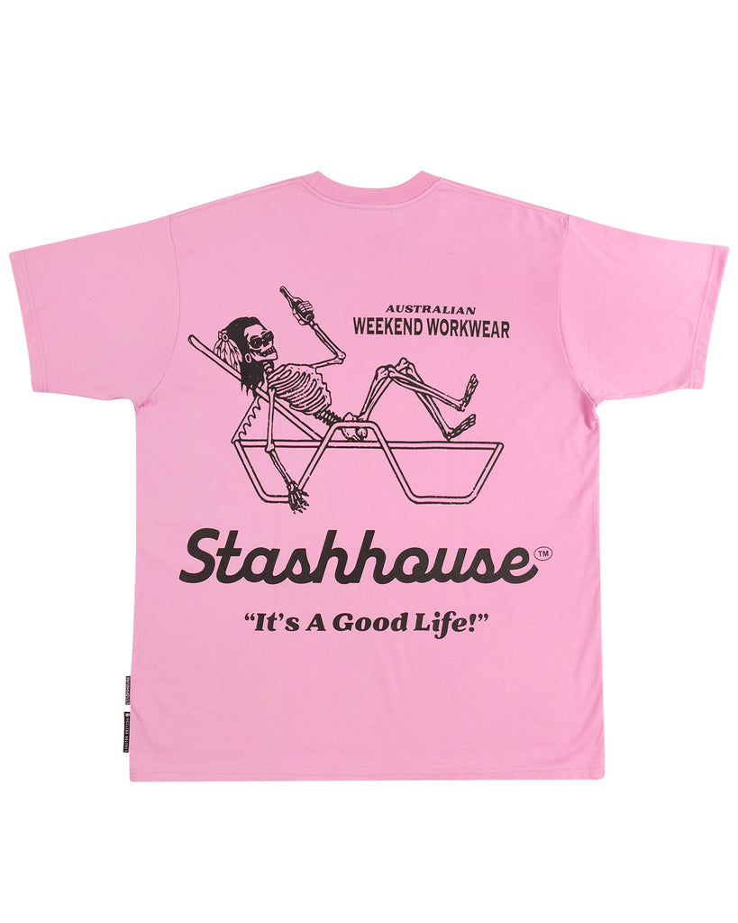 "GOOD LIFE" KNOCKOUT PINK CLASSIC FIT TEE