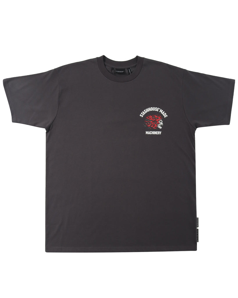 "MACHINERY" CHARCOAL CLASSIC FIT TEE