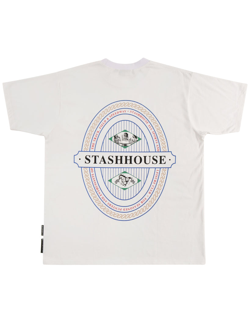 "PUNTER" WHITE CLASSIC FIT TEE