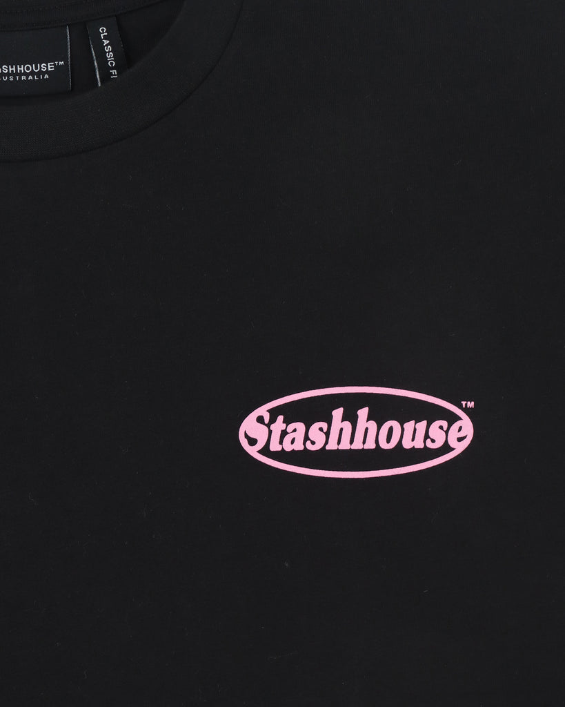 "RECREATION" BLACK CLASSIC FIT TEE