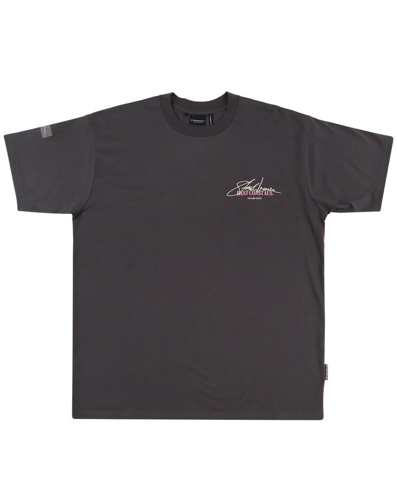 "SIGNATURE" CHARCOAL CLASSIC FIT TEE