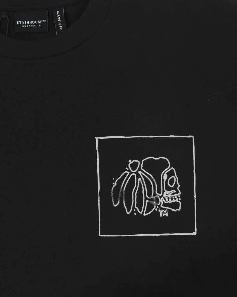 "SKETCH" BLACK CLASSIC FIT TEE