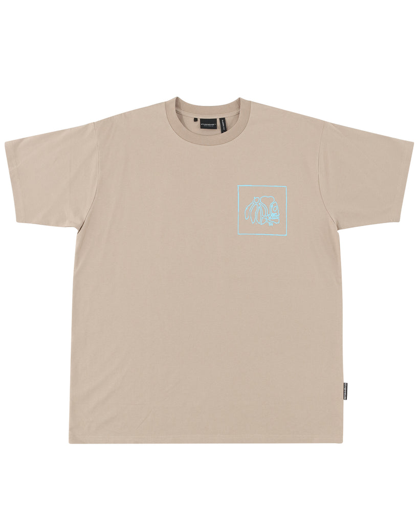 "SKETCH" TAUPE CLASSIC FIT TEE