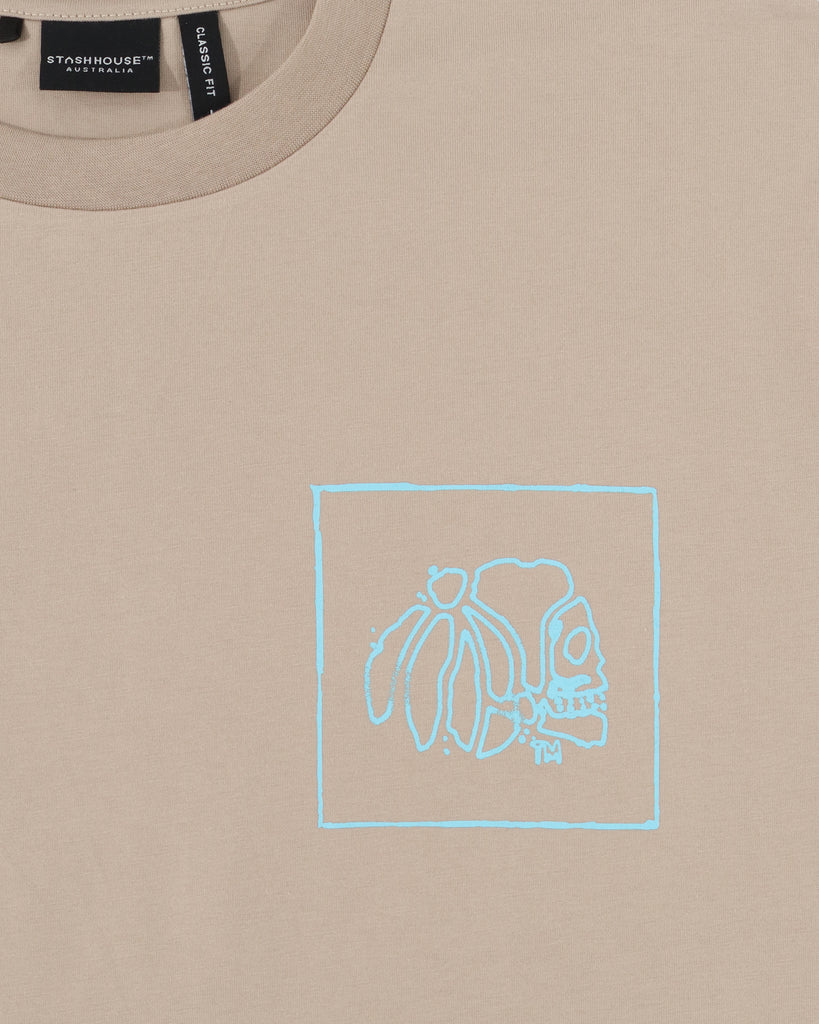 "SKETCH" TAUPE CLASSIC FIT TEE
