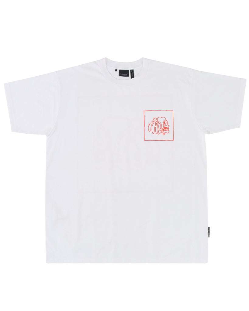 "SKETCH" WHITE CLASSIC FIT TEE