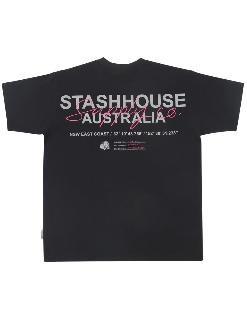 "SUPPLY CO" BLACK CLASSIC FIT TEE