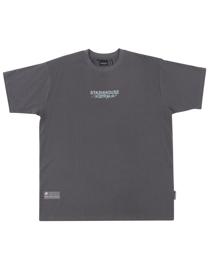 "SUPPLY CO" CHARCOAL CLASSIC FIT TEE