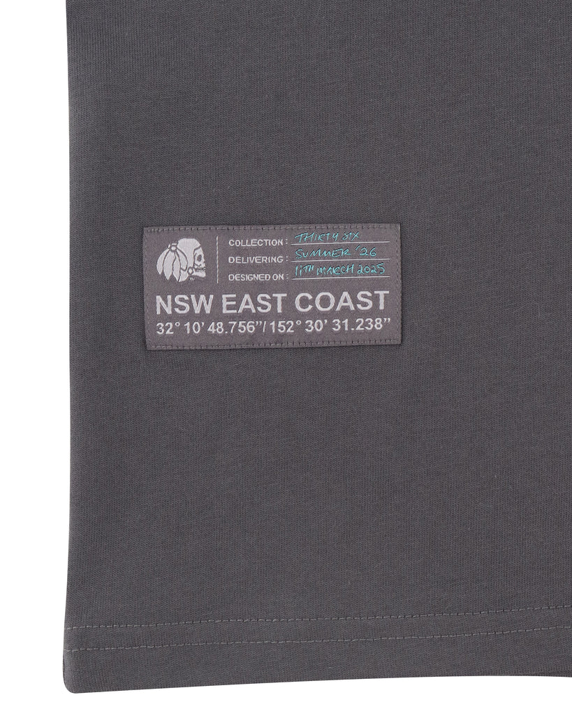 "SUPPLY CO" CHARCOAL CLASSIC FIT TEE