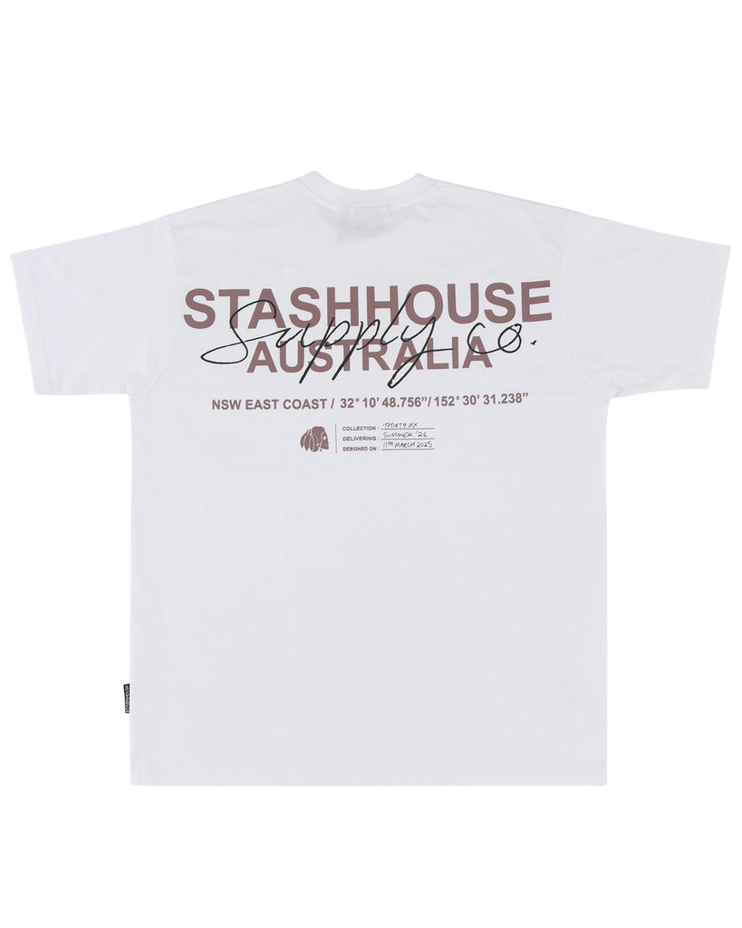 "SUPPLY CO" WHITE CLASSIC FIT TEE