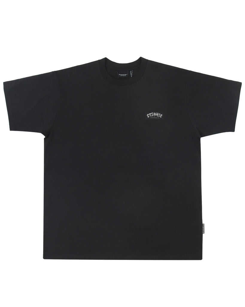 "TAGGED" BLACK CLASSIC FIT TEE