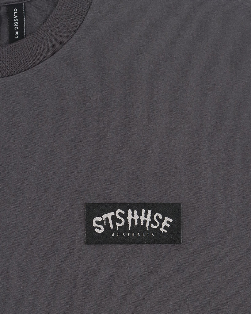 "TAGGED" CHARCOAL CLASSIC FIT TEE