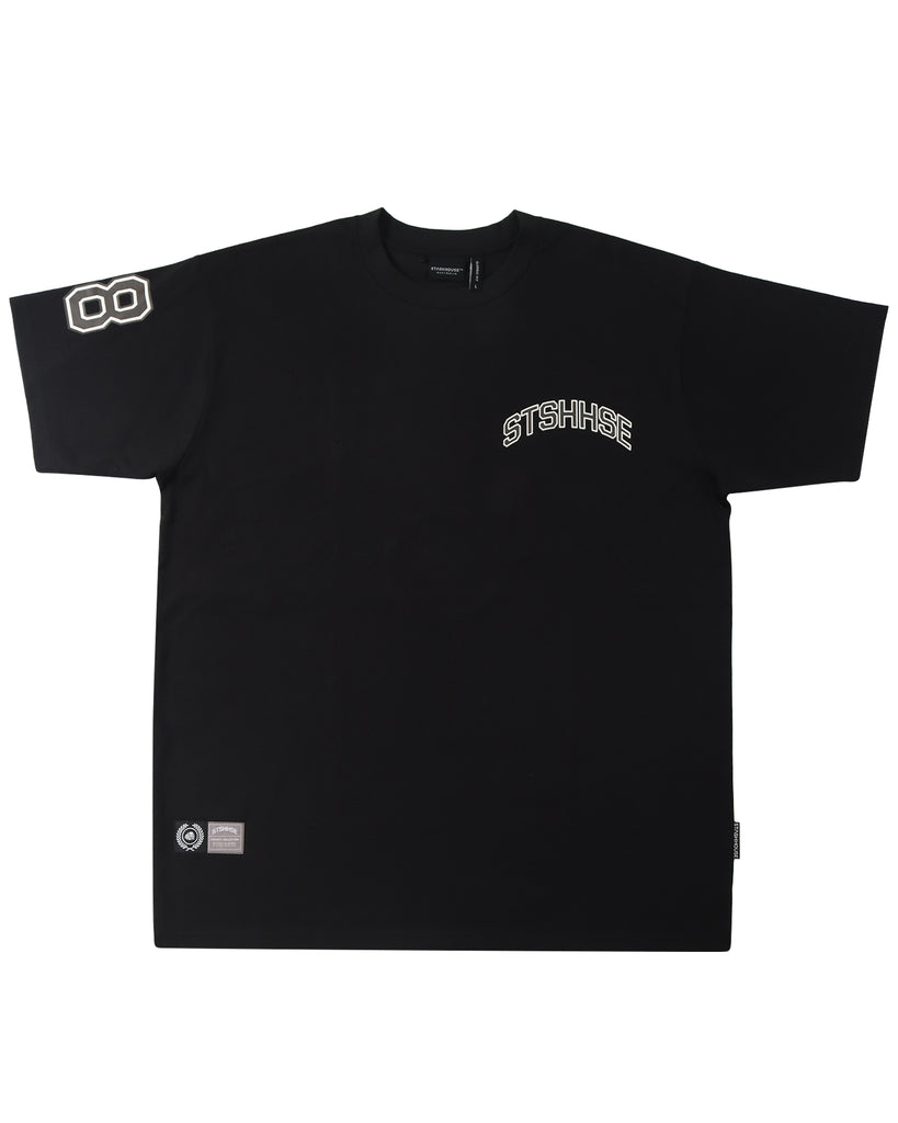 "VARSITY" BLACK CLASSIC FIT TEE