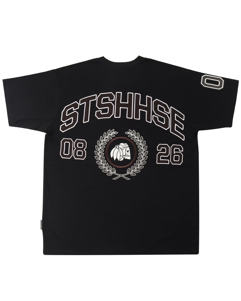 "VARSITY" BLACK CLASSIC FIT TEE