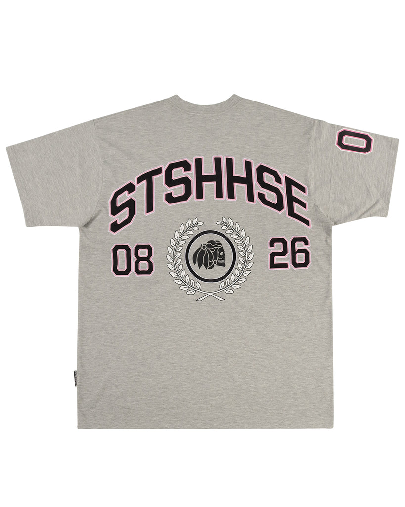 "VARSITY" GREY MARLE CLASSIC FIT TEE