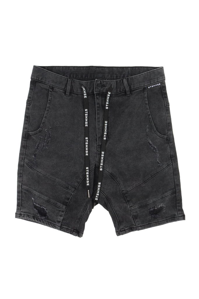 “HIKER” WASHED BLACK DROP PANEL SHORT