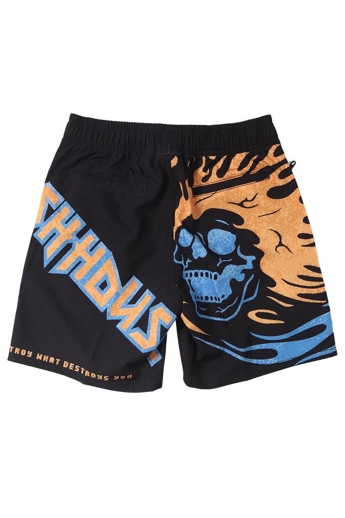 "DESTROY" BLACK YOUTH LIFESTYLE SHORTS