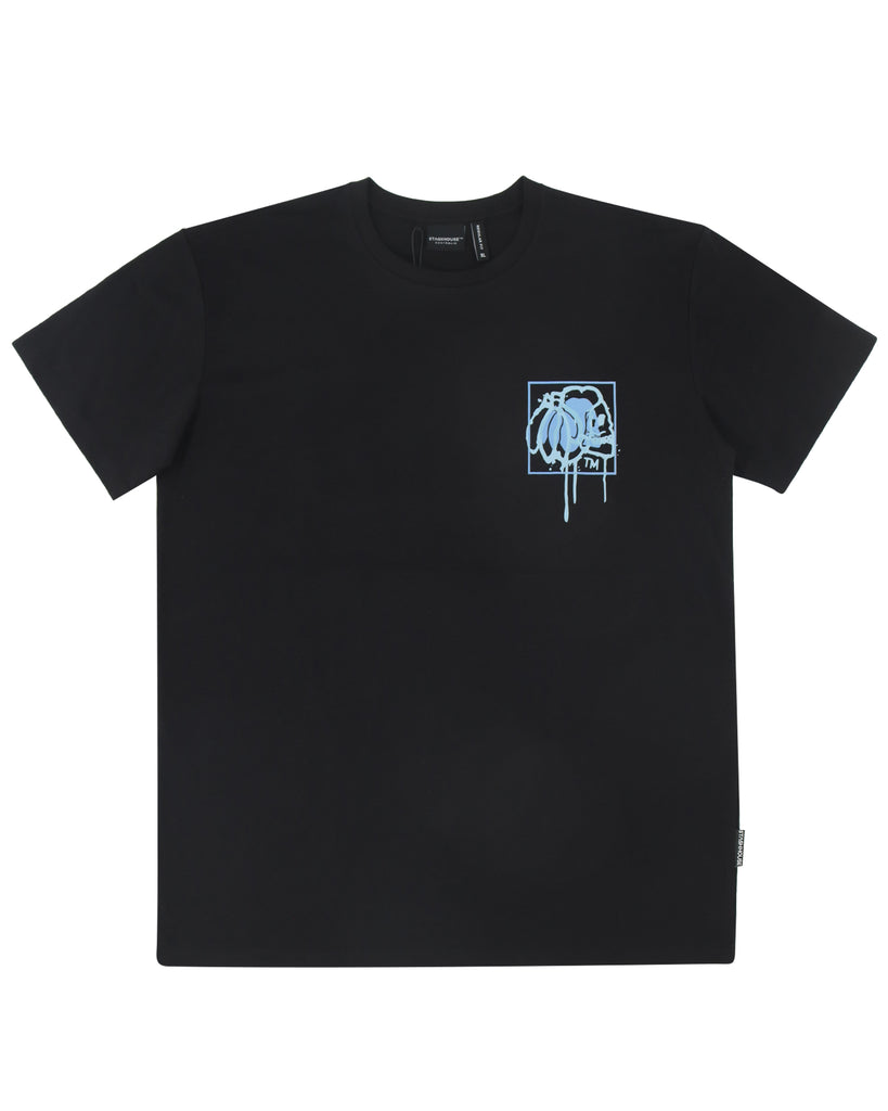 "DRIP" BLACK REGULAR TEE