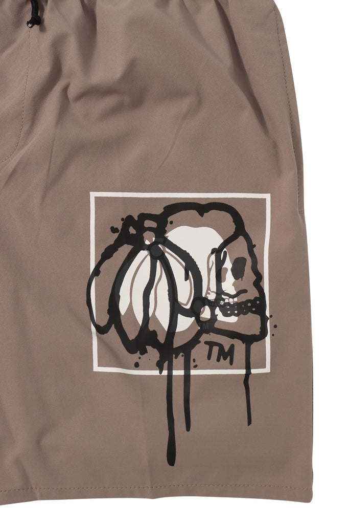 "DRIP" TAUPE LIFESTYLE SHORTS